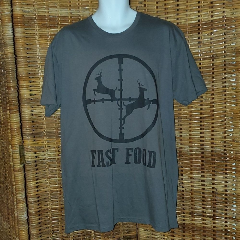 Deer Hunting Fast Food T-shirt XL